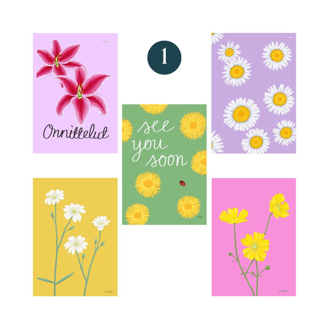 Postikorttisetit 5kpl